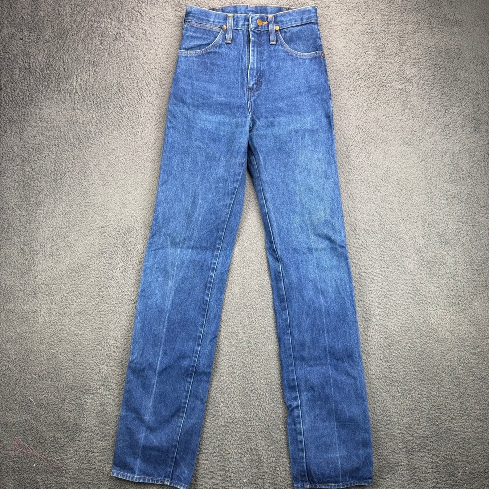 Vintage 70s Wrangler 13MWZG Cowboy Cut Jeans Blue Denim 27x36 Made in USA Mens